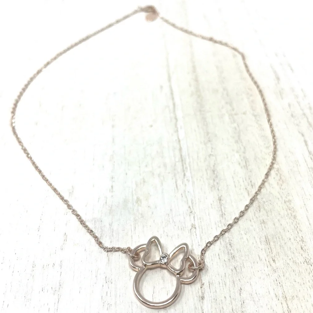 DISNEY rose gold tone pendant necklace